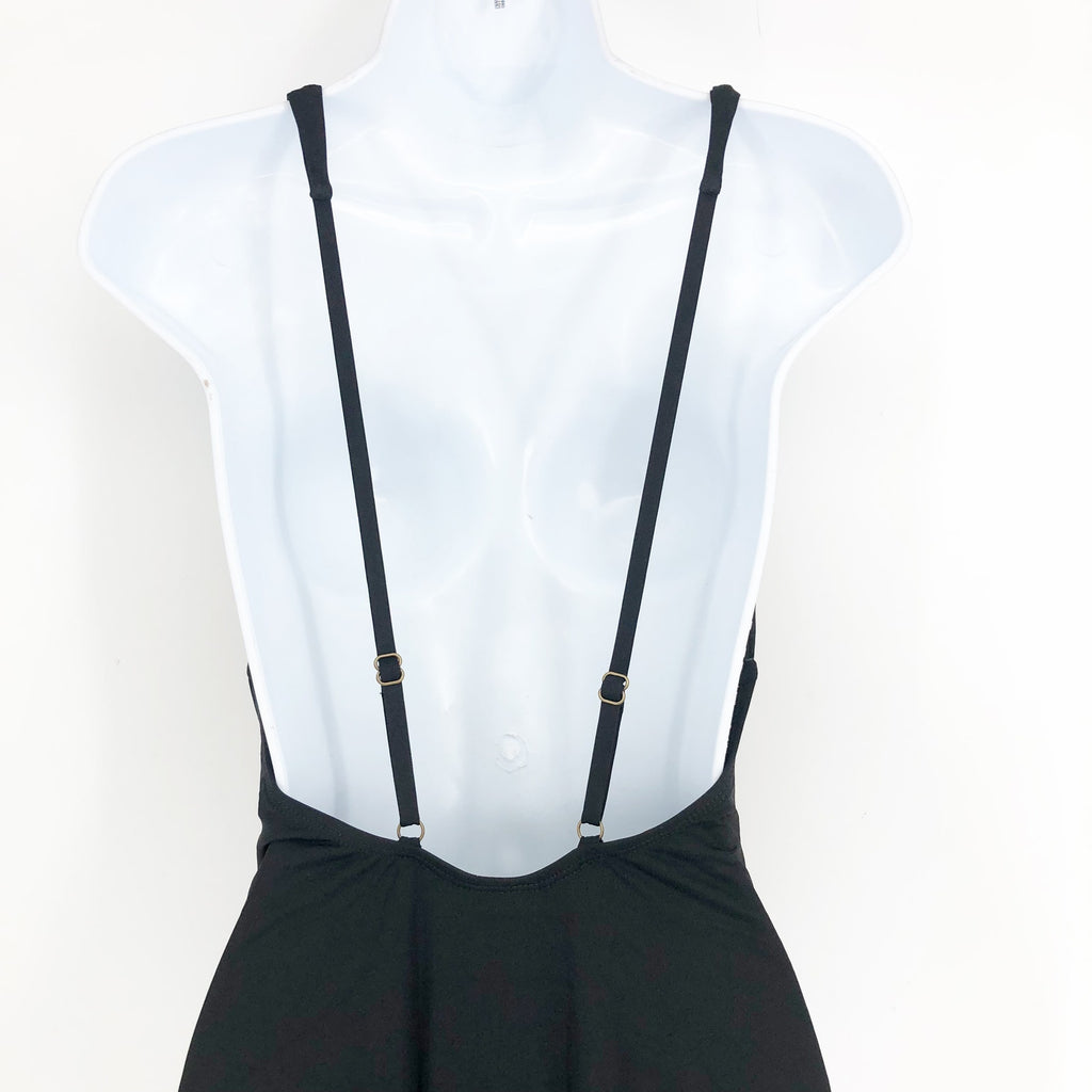 ANDIE SWIM Sardinia One Piece Swimsuit Medium 8-10 Black Plunge Deep Back NWT