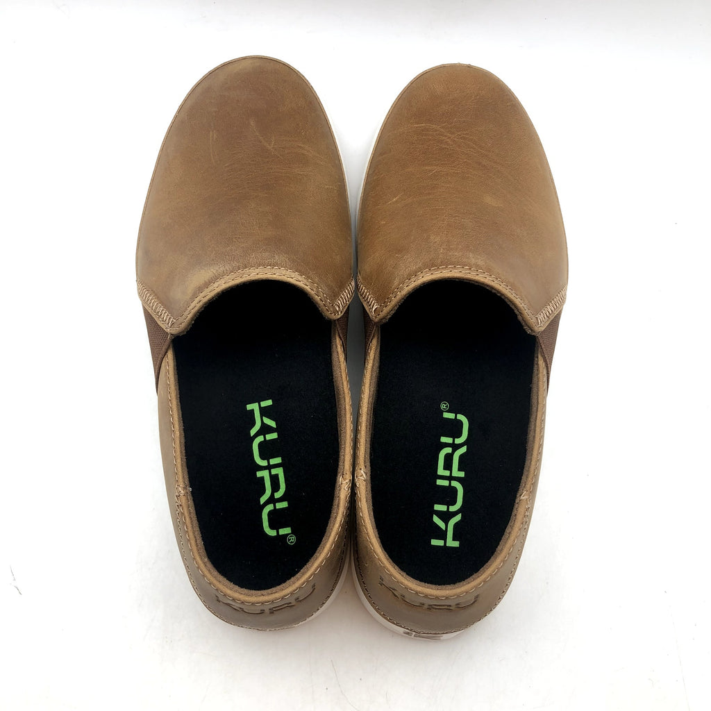 KURU Womens Roam Atla Slip On Sneakers Size 6 Cognac Brown Leather NIB