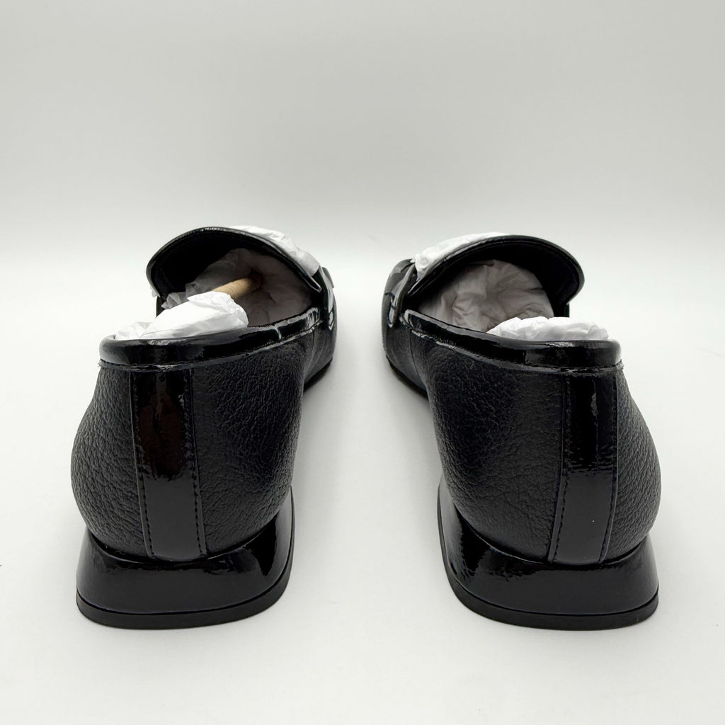 Donald Pliner Womens Saeli Loafers Size 7.5 M Black Nappa Leather Flats NIB