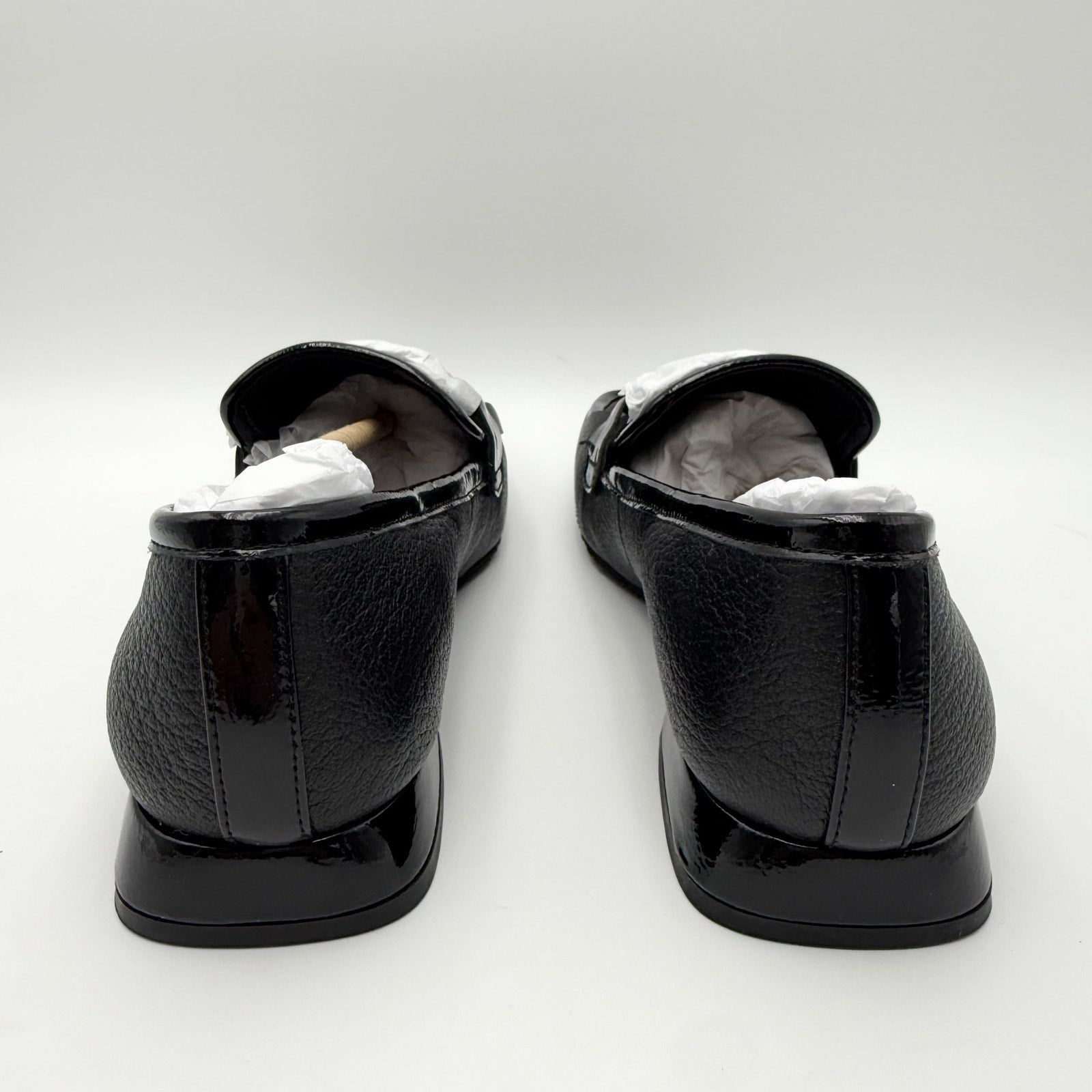 Donald Pliner Womens Saeli Loafers Size 7.5 M Black Nappa Leather Flats NIB