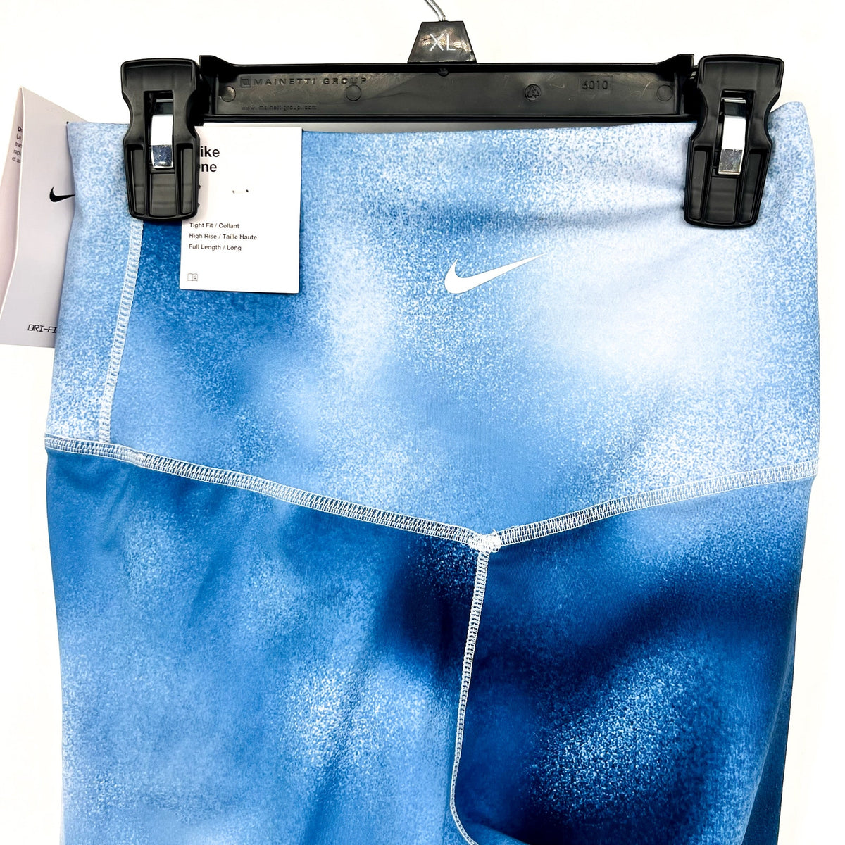 NIKE Women's One Dri Fit Athletic Leggings XS Court Blue Print High Rise NWT