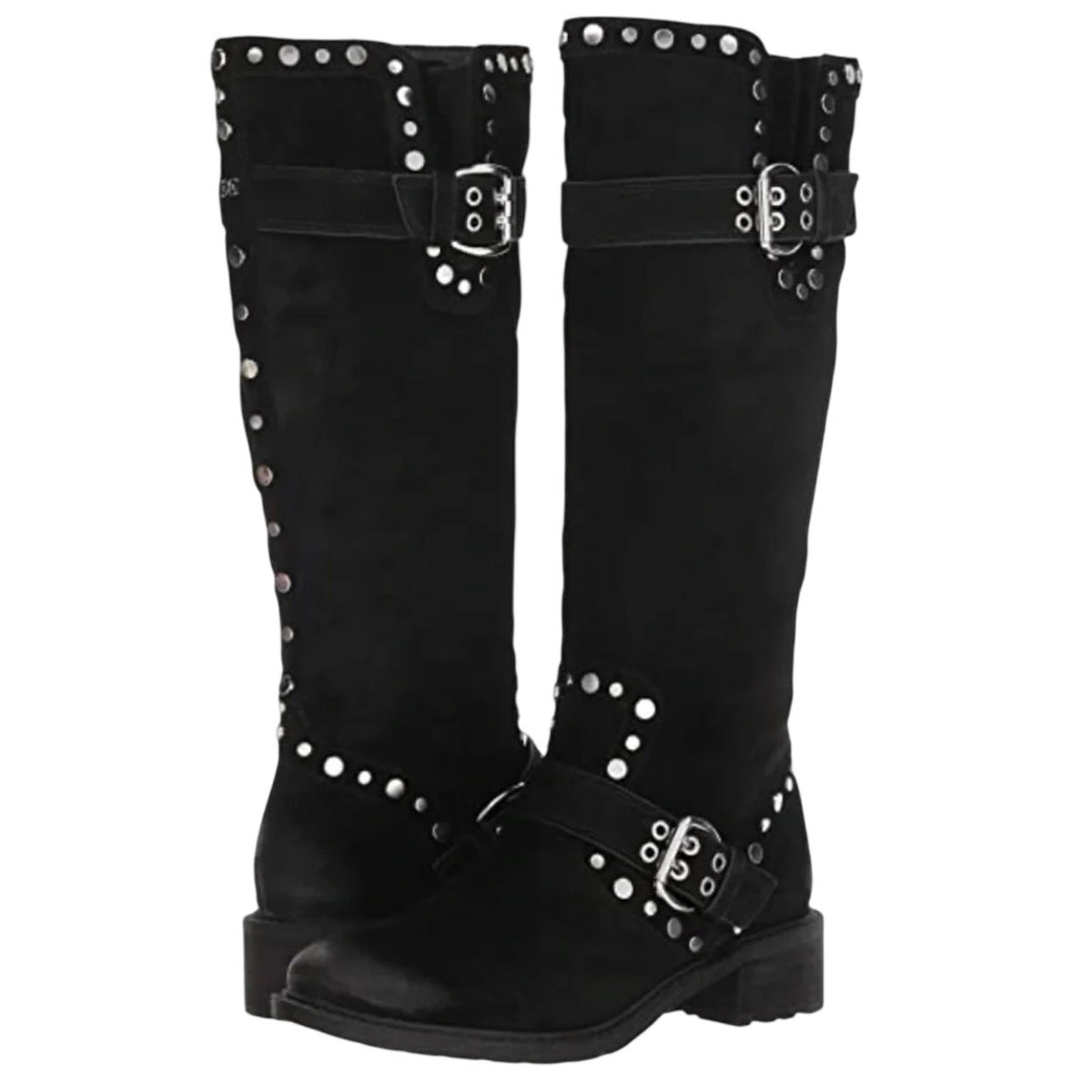 Sam Edelman Womens Deryn Studded Knee High Boots Size 7 EU 37 Black Suede NWOB