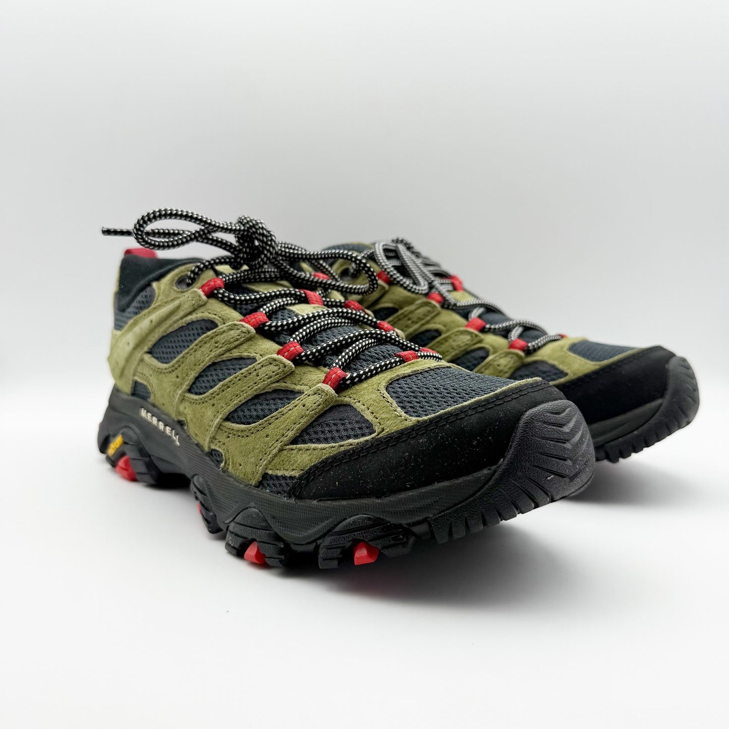 Merrell Mens Moab 3 Hiking Sneakers US 10 Green Black Suede Leather NIB