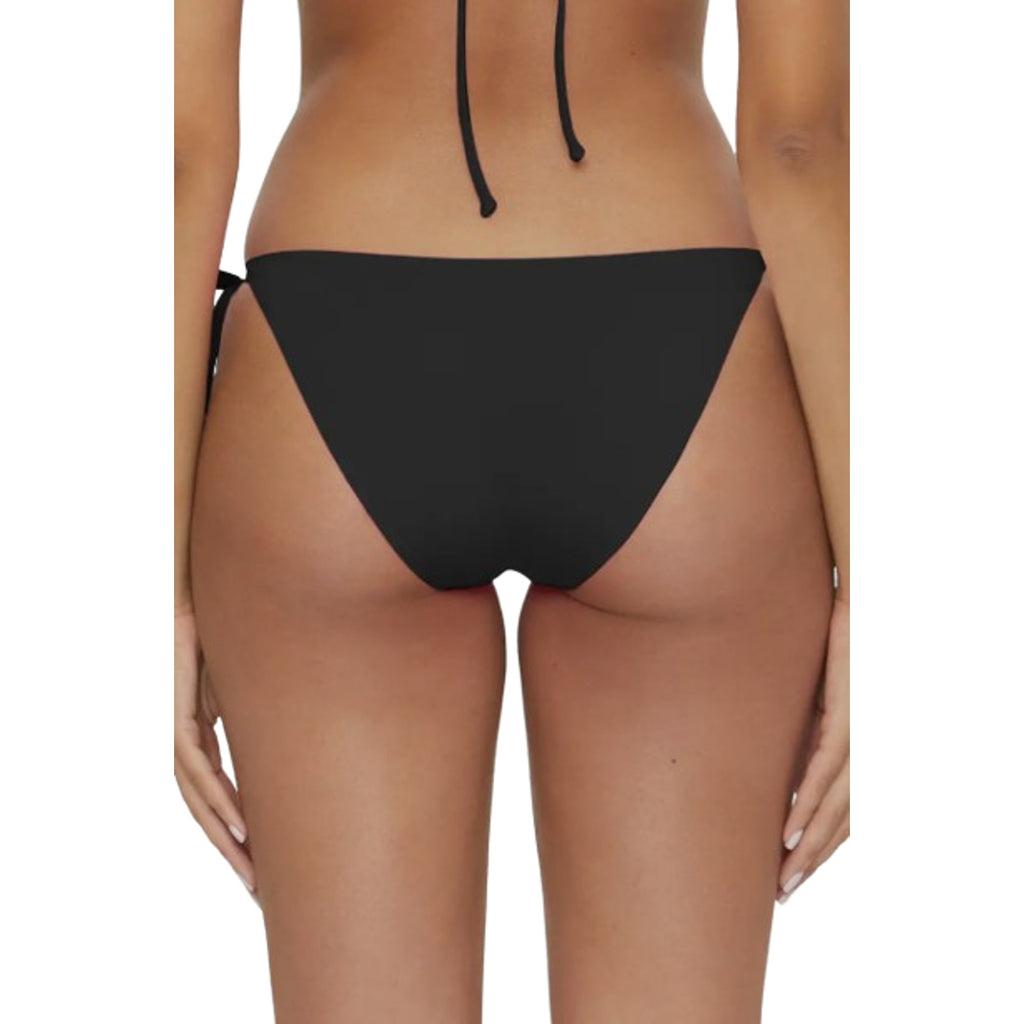 BECCA Women's Color Code Side Tie Bikini Bottoms Medium Black Adjustable NWT