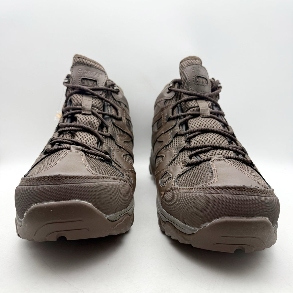 Hi-Tec Mens Ht Ravus Mid Hiking Boots US 15 EU 48 Brown Waterproof NWOB