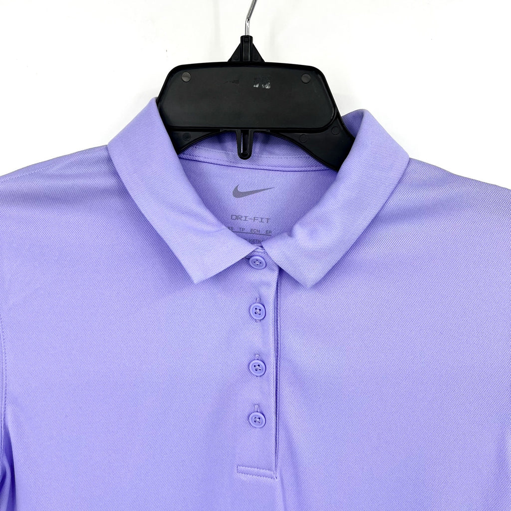 NIKE Women's Dri-FIT Victory Golf Polo Shirt XS Purple Pulse Short Sleeve NWT