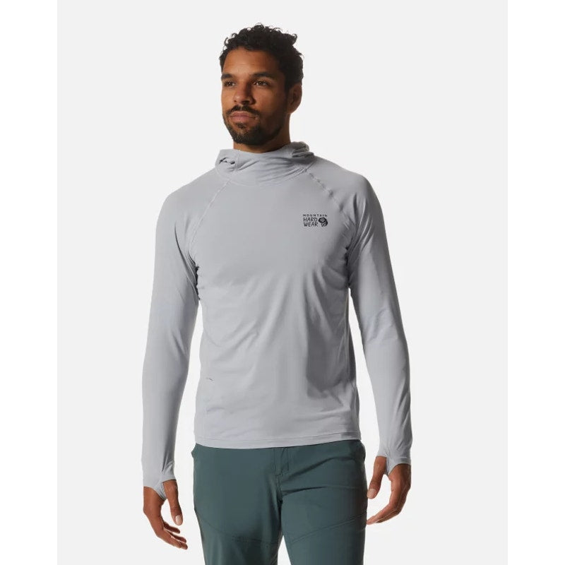 MOUNTAIN HARDWEAR Men's Crater Lake Hoody Medium Glacial Gray Long Sleeve UV NWT