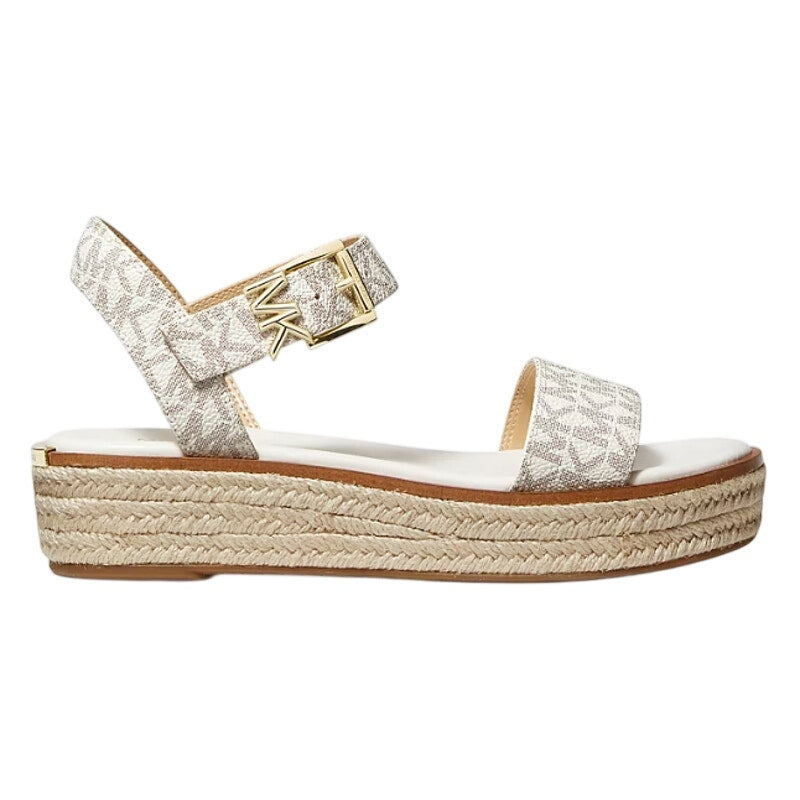Michael Kors Womens Richie Espadrille Platform Wedge Sandals US 5.5 White NIB