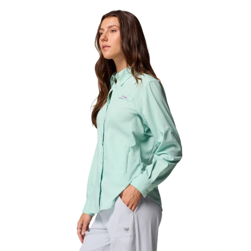 COLUMBIA Women's PFG Tamiami II Long Sleeve Shirt XS Green Misty Jade UPF 40 NWT