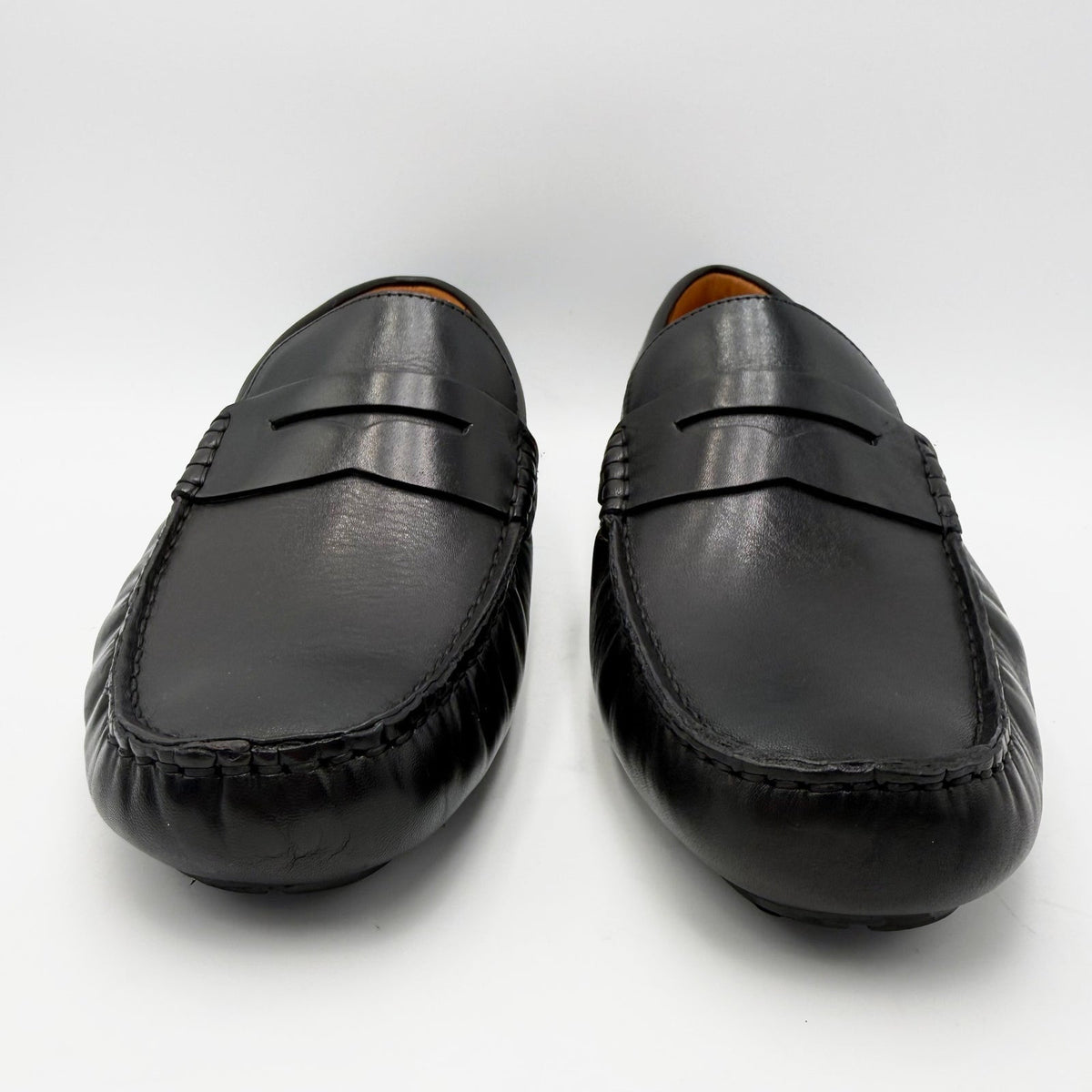 Vince Camuto Mens Vitzroy Penny Driver Loafers Size 10 EU 43 Black Leather NIB