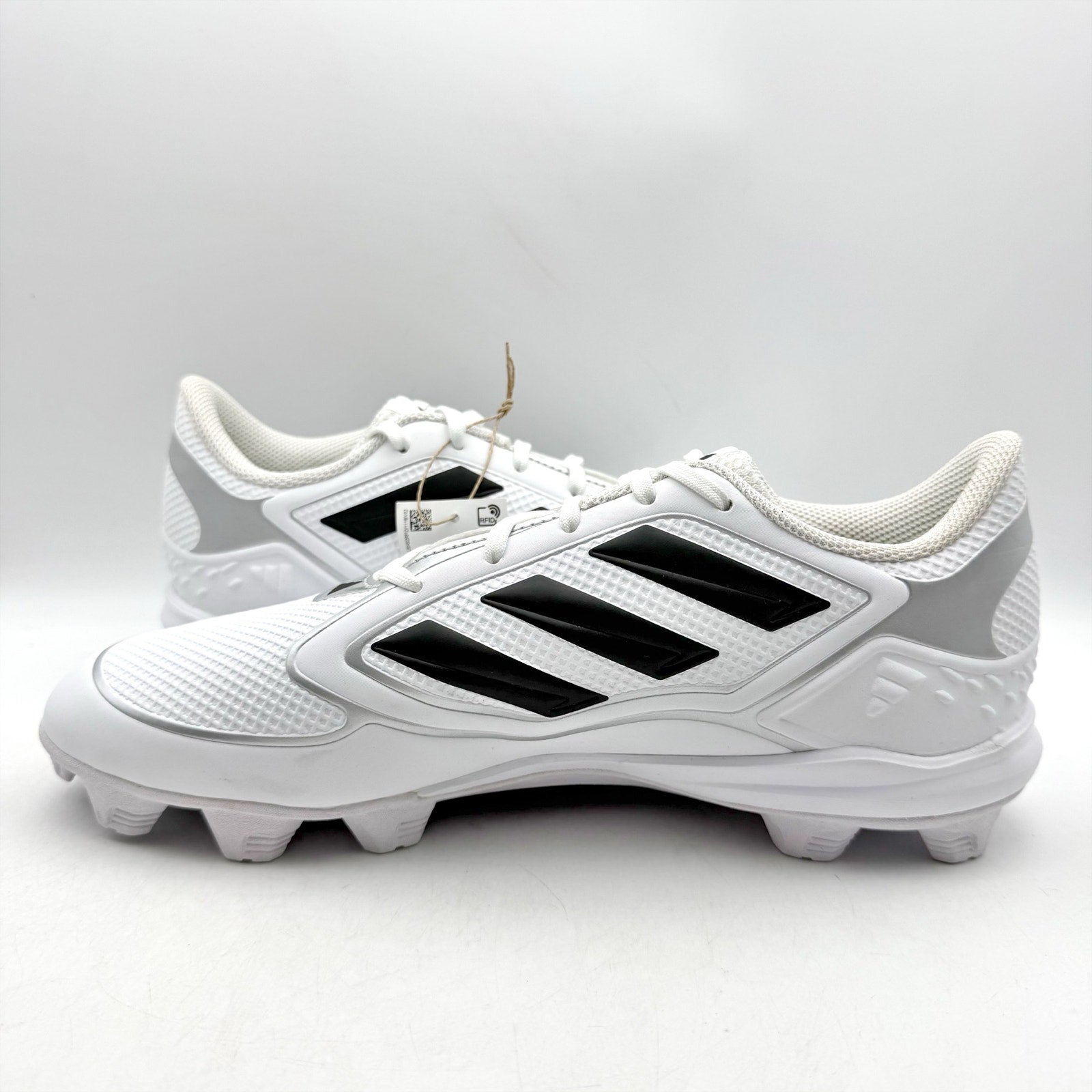 Adidas Womens PureHustle 3 MD Softball Cleats US 11 White Black Athletic NWT