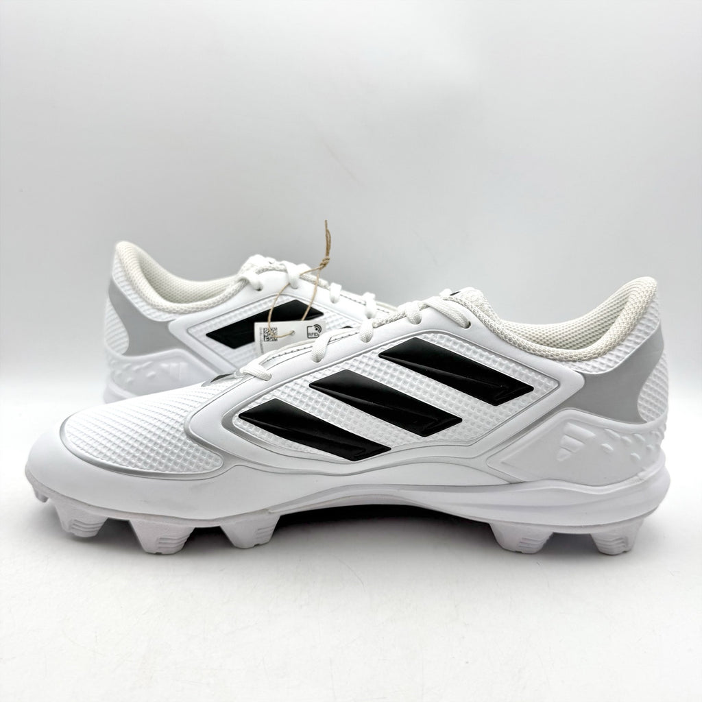 Adidas Womens PureHustle 3 MD Softball Cleats US 11 White Black Athletic NWT