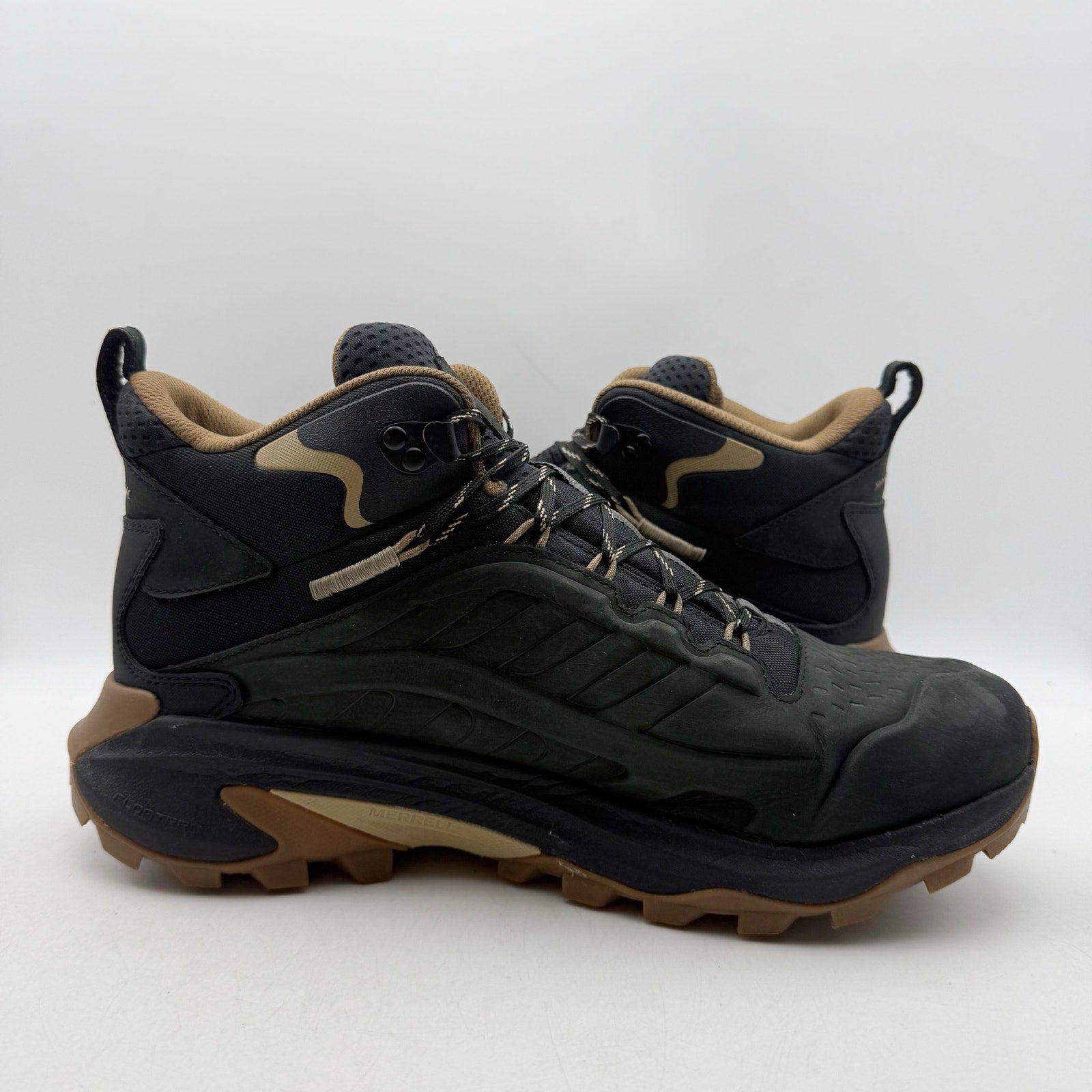 Merrell Mens Moab Speed 2 Hiking Sneakers US 11 Black Leather Waterproof NWOB