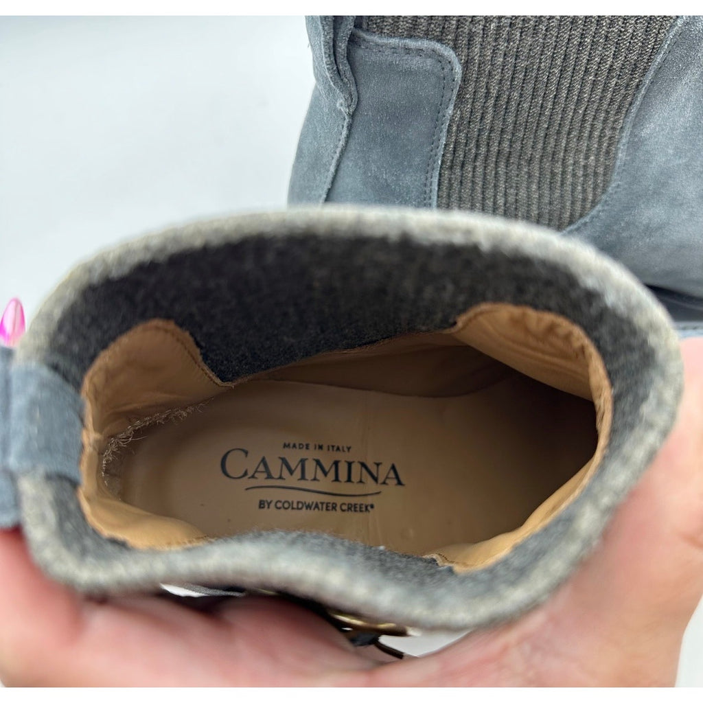 Cammina Womens Salerno Ankle Boots Size 9.5 Smoke Blue Green Suede NIB