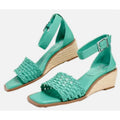 Vince Camuto Womens Bretandi Espadrille Wedge Sandals Size 7.5 Blue Green NIB