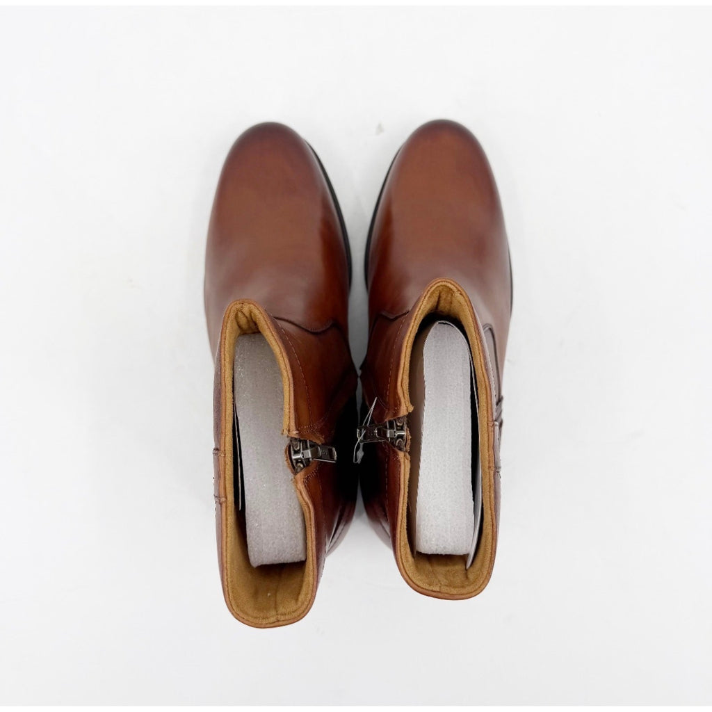 Florsheim Mens Midtown Plain Toe Boots US 8.5 EEE (3E) Brown Cognac Leather NIB
