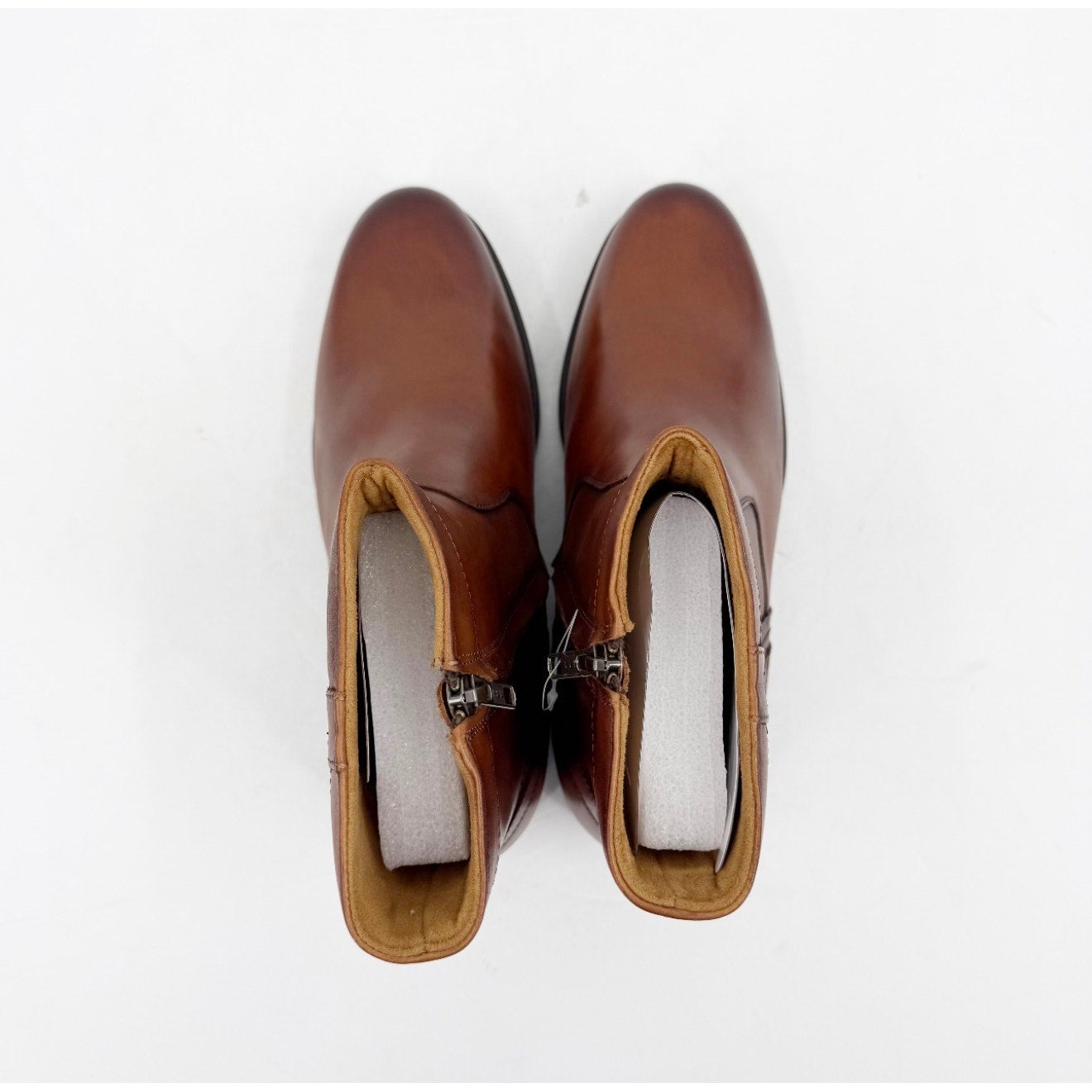 Florsheim Mens Midtown Plain Toe Boots US 8.5 EEE (3E) Brown Cognac Leather NIB