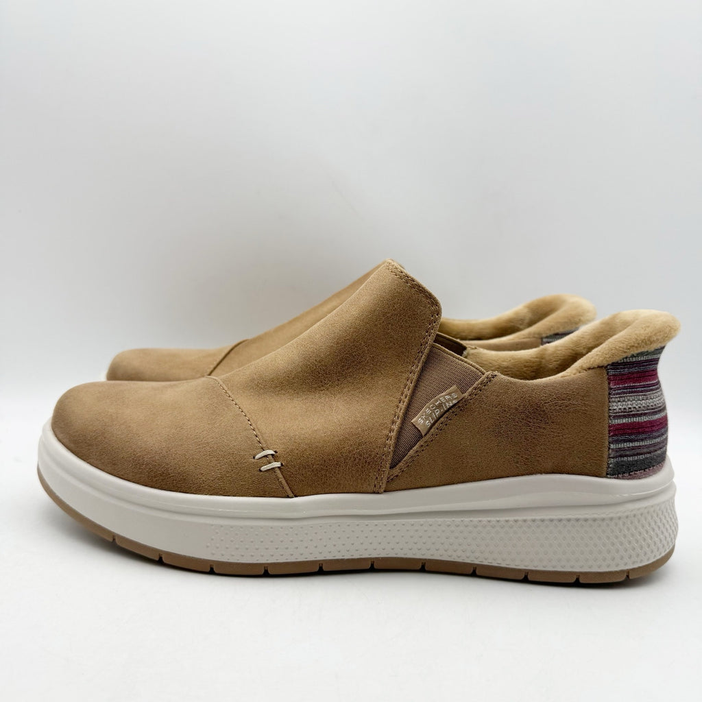 Skechers BOBS Womens Slip-Ins Skipper Wave Stay Snug Shoes US 9.5 Brown NWT