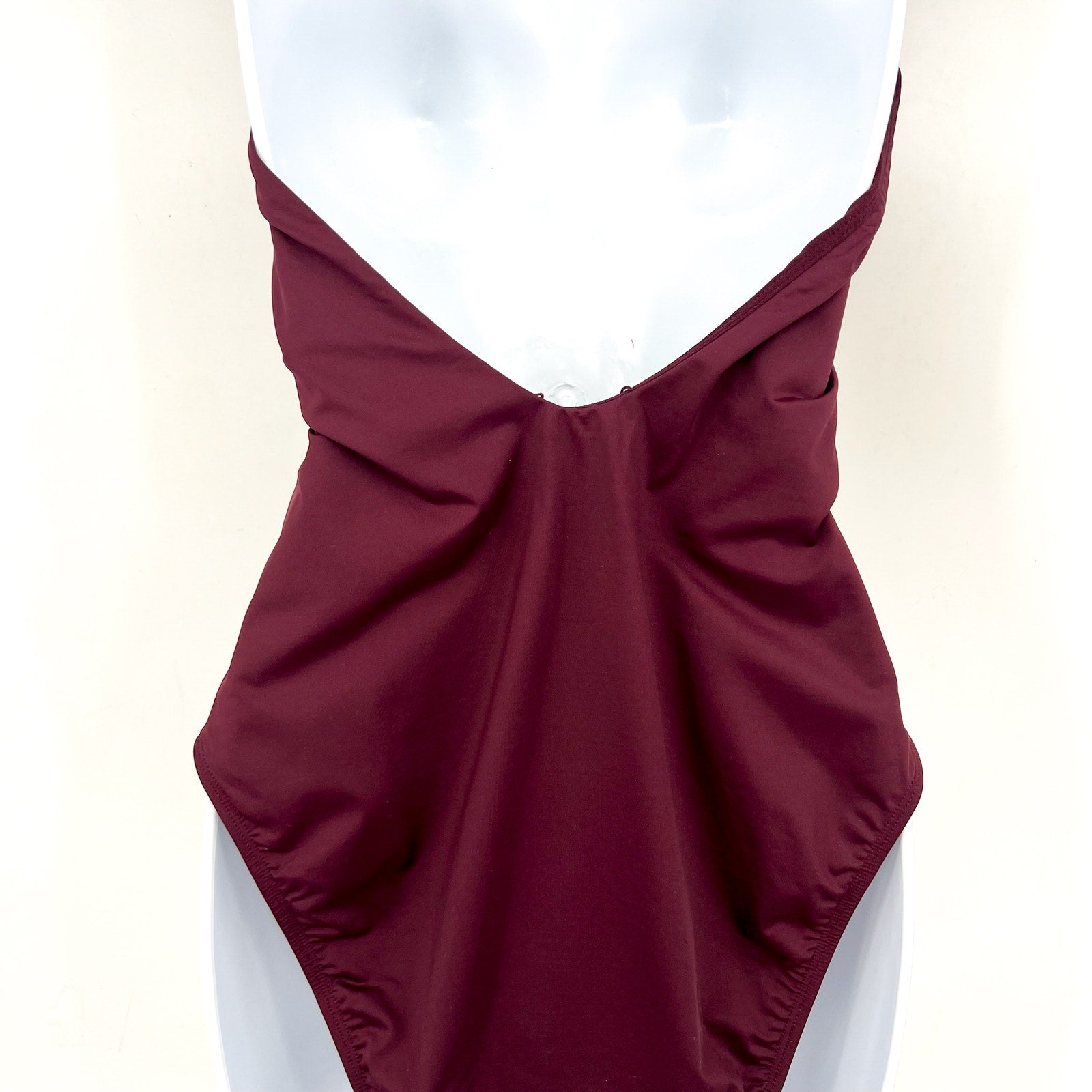 LAUREN RALPH LAUREN Beach Club High Neck One Piece Swimsuit Size 14 Red NWT