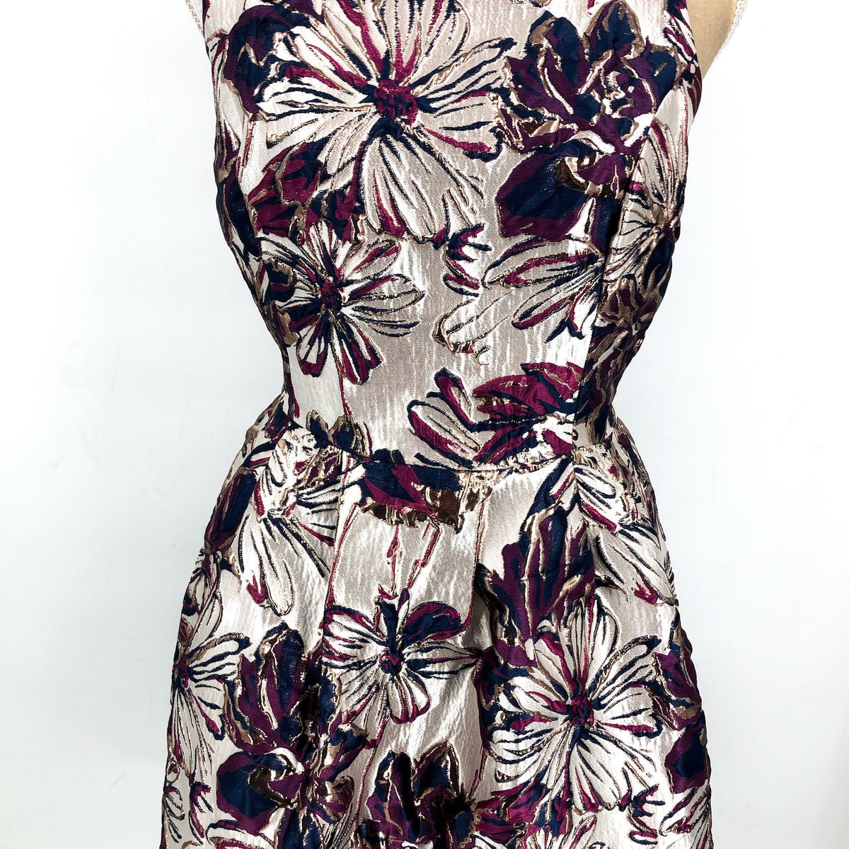 LILLY PULITZER Jollian Floral Jacquard Dress Size 8 Silver Purple NWOT