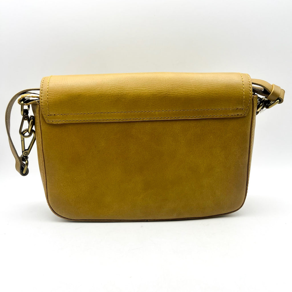 MADEWELL Women’s Transport Flap Shoulder Bag Gold Checkerboard Strap NJ034 NWT