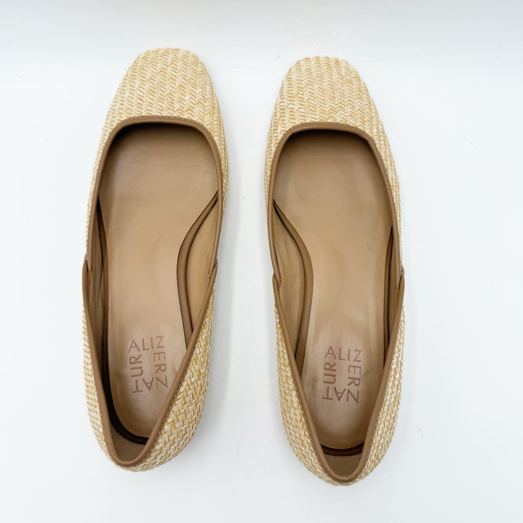Naturalizer Womens Cody2 Skimmer Flats Size 10 Wide EU 41 Tan NIB