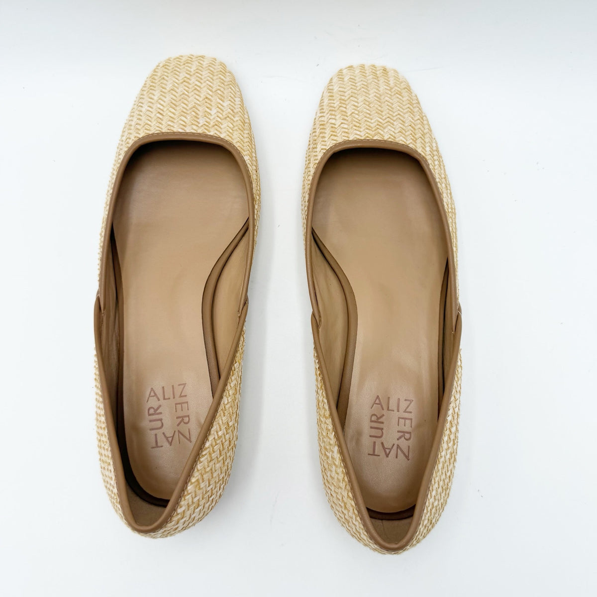 Naturalizer Womens Cody2 Skimmer Flats Size 10 Wide EU 41 Tan NIB