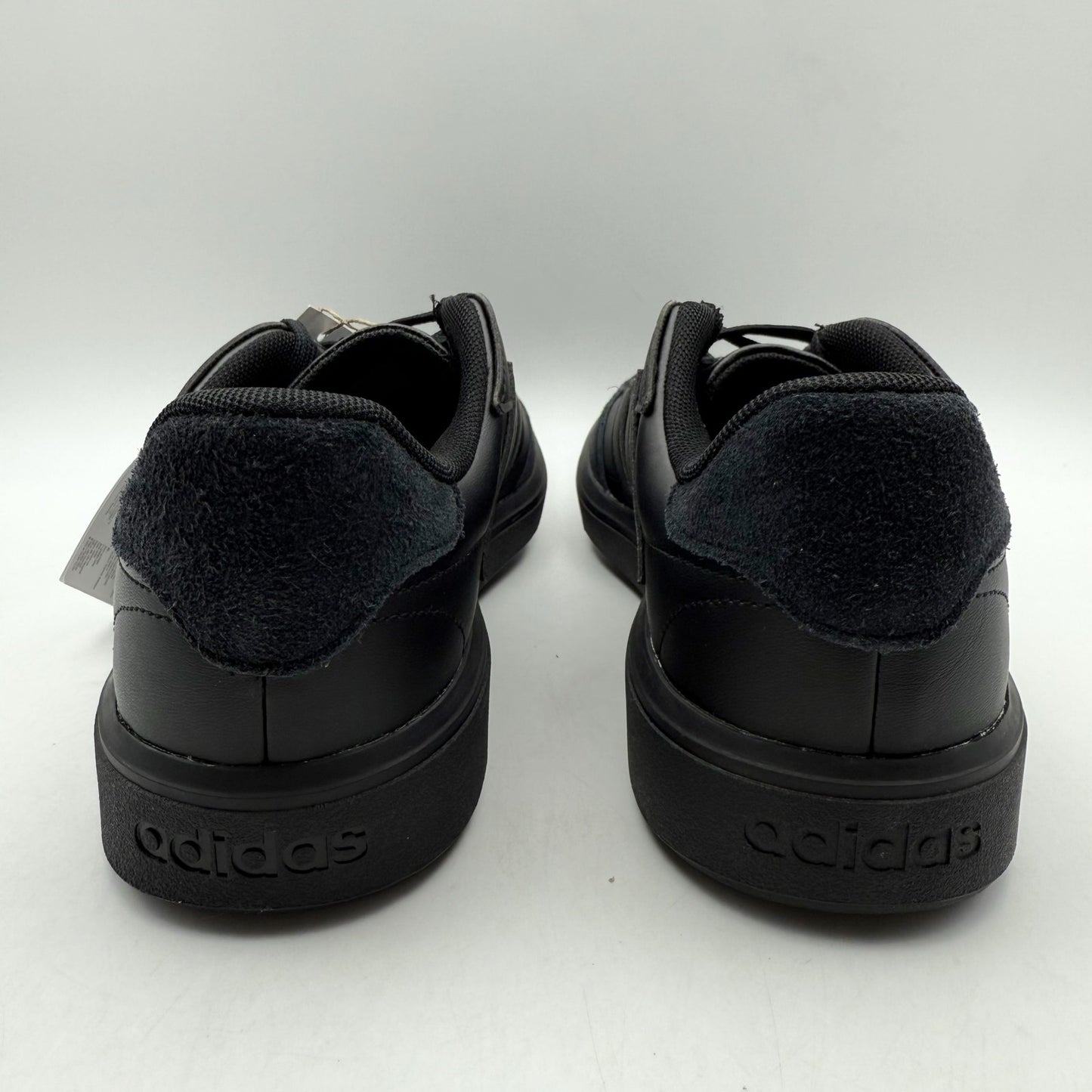 Adidas Kids Court Block Tennis Sneakers US 6.5 Black Vegan Leather NIB