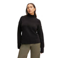 EVERLANE Women's The Organic Cotton Ribbed Turtleneck Sweater Large Black NWT