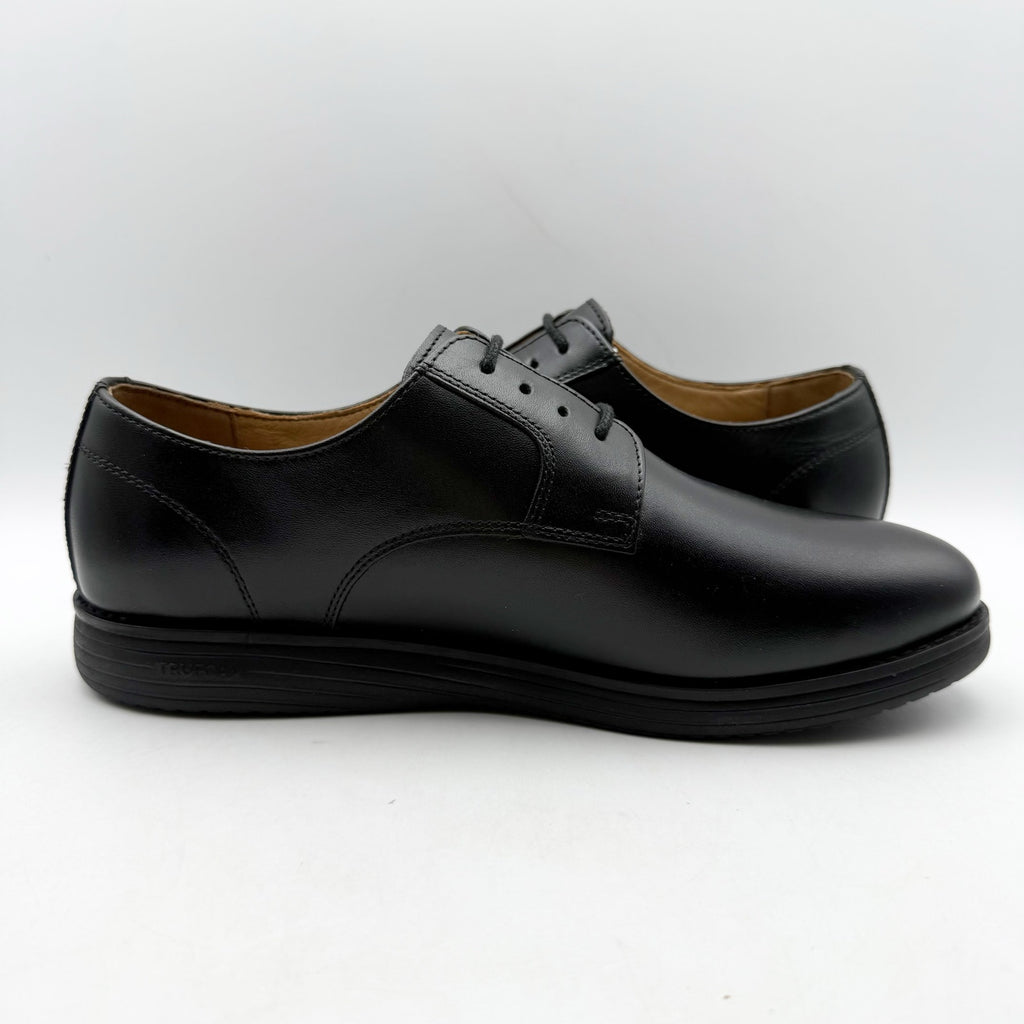 Johnson & Murphy Kids Upton Plain Toe Oxford Shoes US 7 M Black Leather NIB