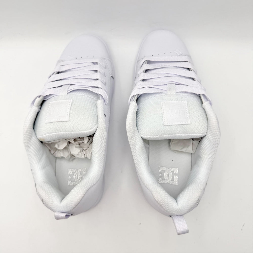 DC Womens Court Graffik Skate Sneakers Size 8 EU 39 White Leather NWOB