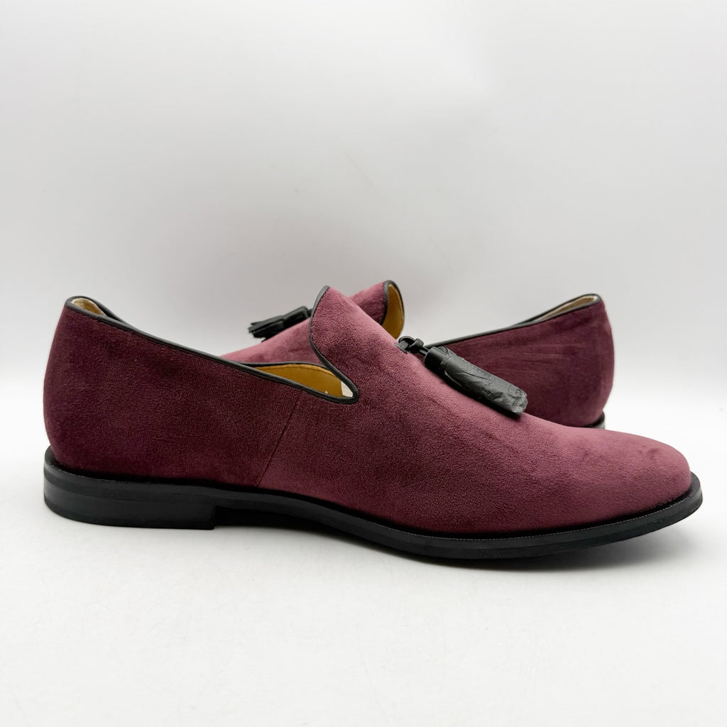 Sperry Mens Gold Exeter Tassel Loafers Size 10 Dark Red Burgundy Suede NWOB