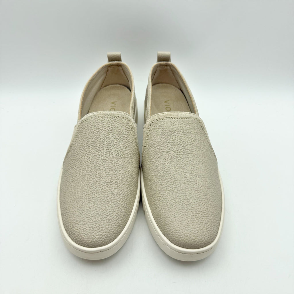 Vionic Womens Cambria Slip On Casual Loafers Size 7 Oatmeal Beige Leather NIB