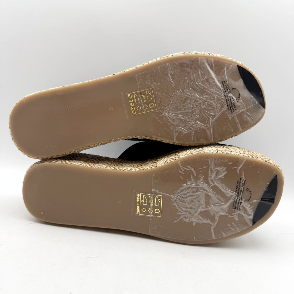 Free People Womens Harbor Flatform Sandals SIZE 9 EU 39 Black Leather NWOB