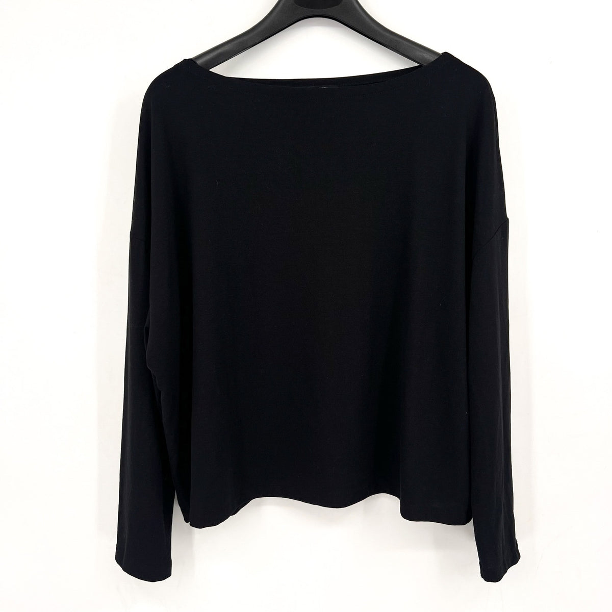 ALLSAINTS Women's Rita Oversized T-Shirt Large Black Long Sleeve NWT