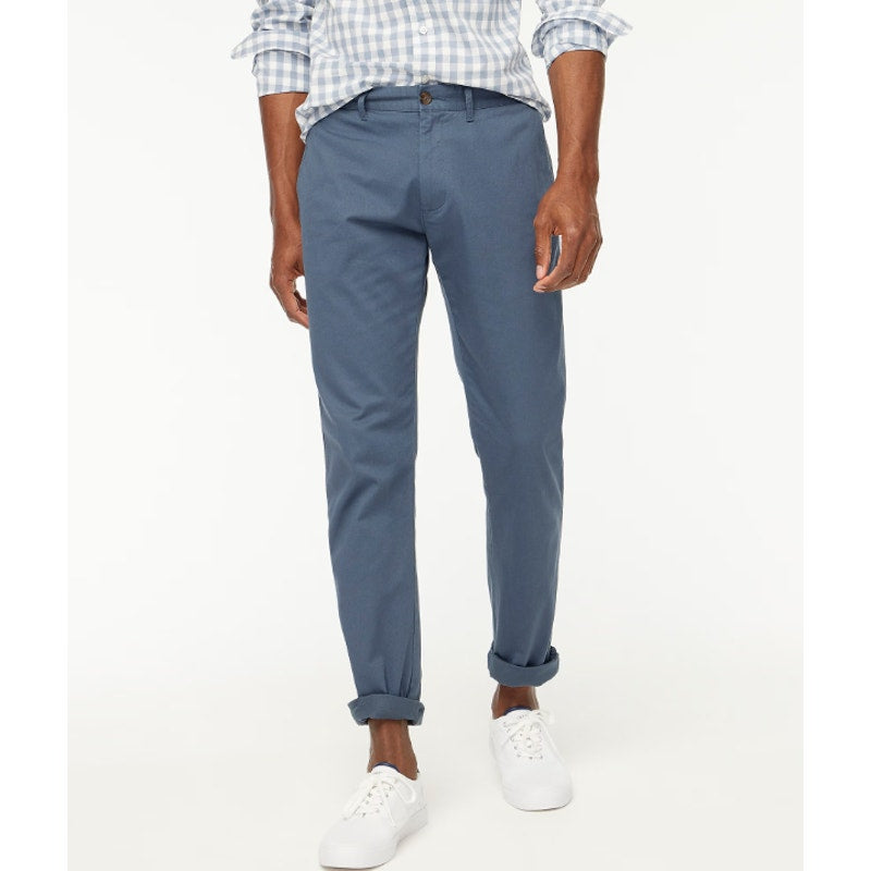 J.CREW Men's Slim-fit Flex Chino Pants Size 30x30 Overcast Blue Flat Front NWOT