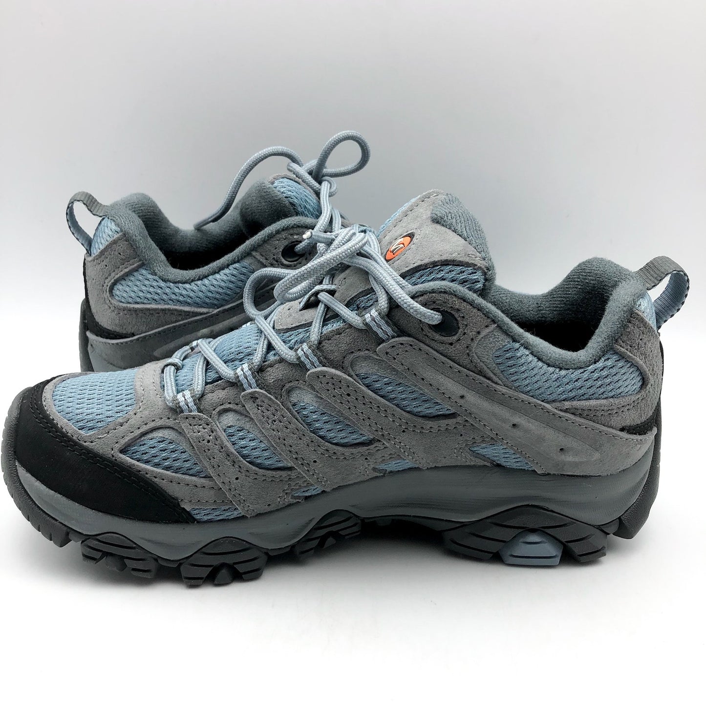 Merrell Womens Moab 3 Hiking Sneaker US 6.5 EU 37 Blue Grey Suede Waterproof NIB