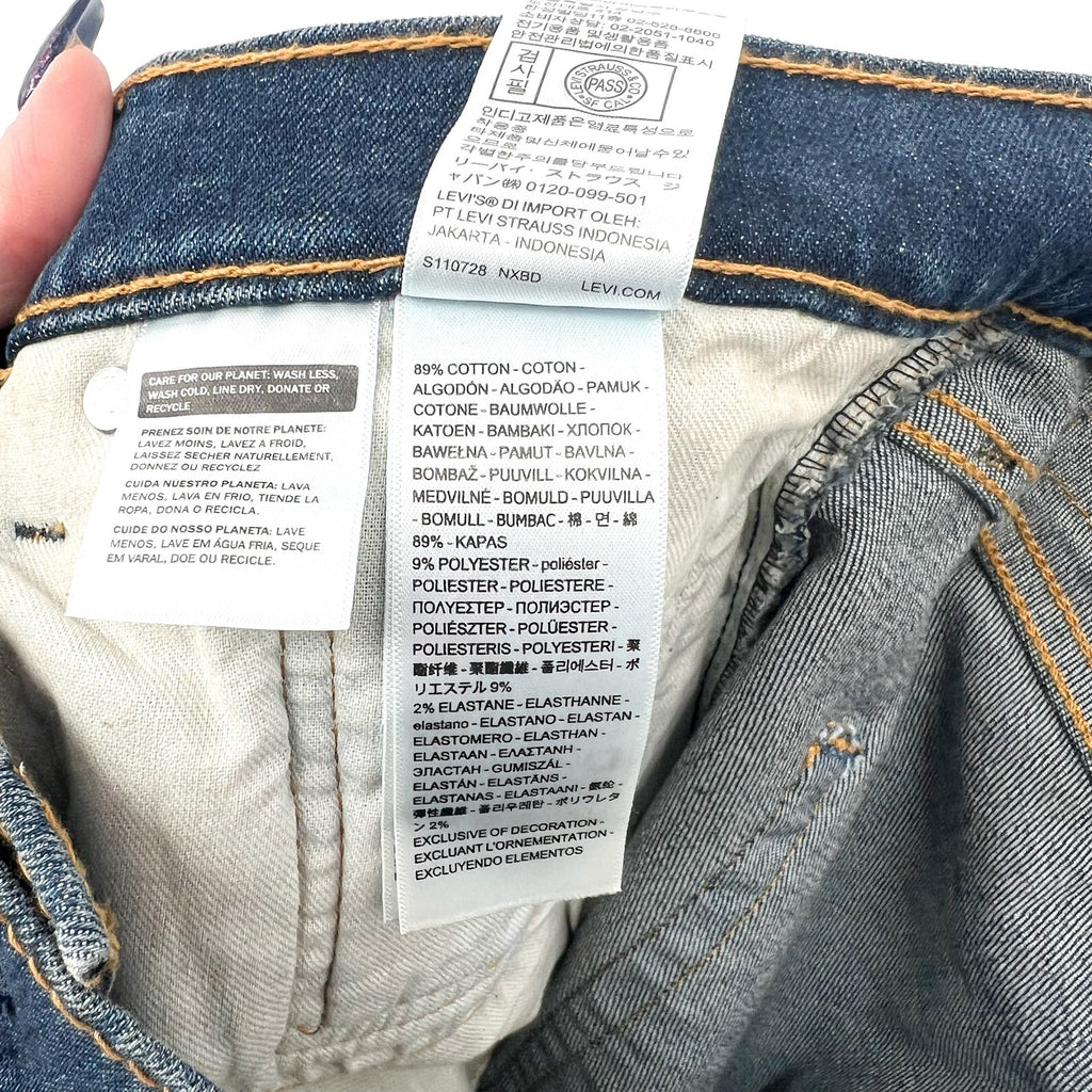 LEVI'S Men's 512 Slim Taper Fit Jeans 38x32 Dark Blue Stretch 28833-0682 NWT