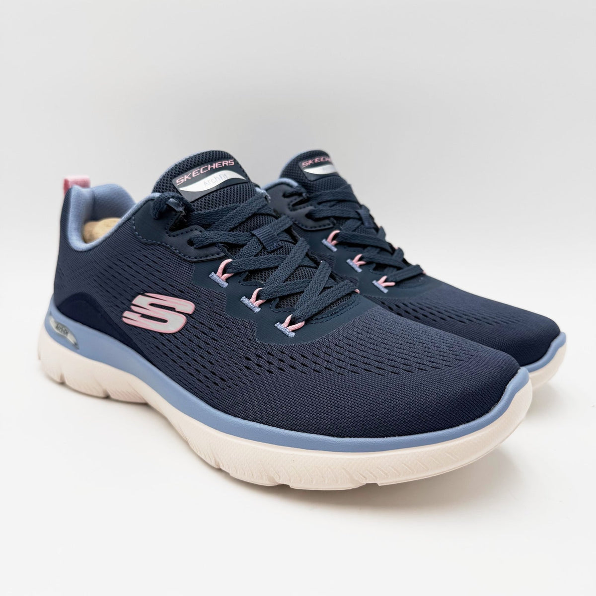 Skechers Womens Arch Fit Summits Daily Flow Casual Sneakers Size 9 Navy Blue NIB