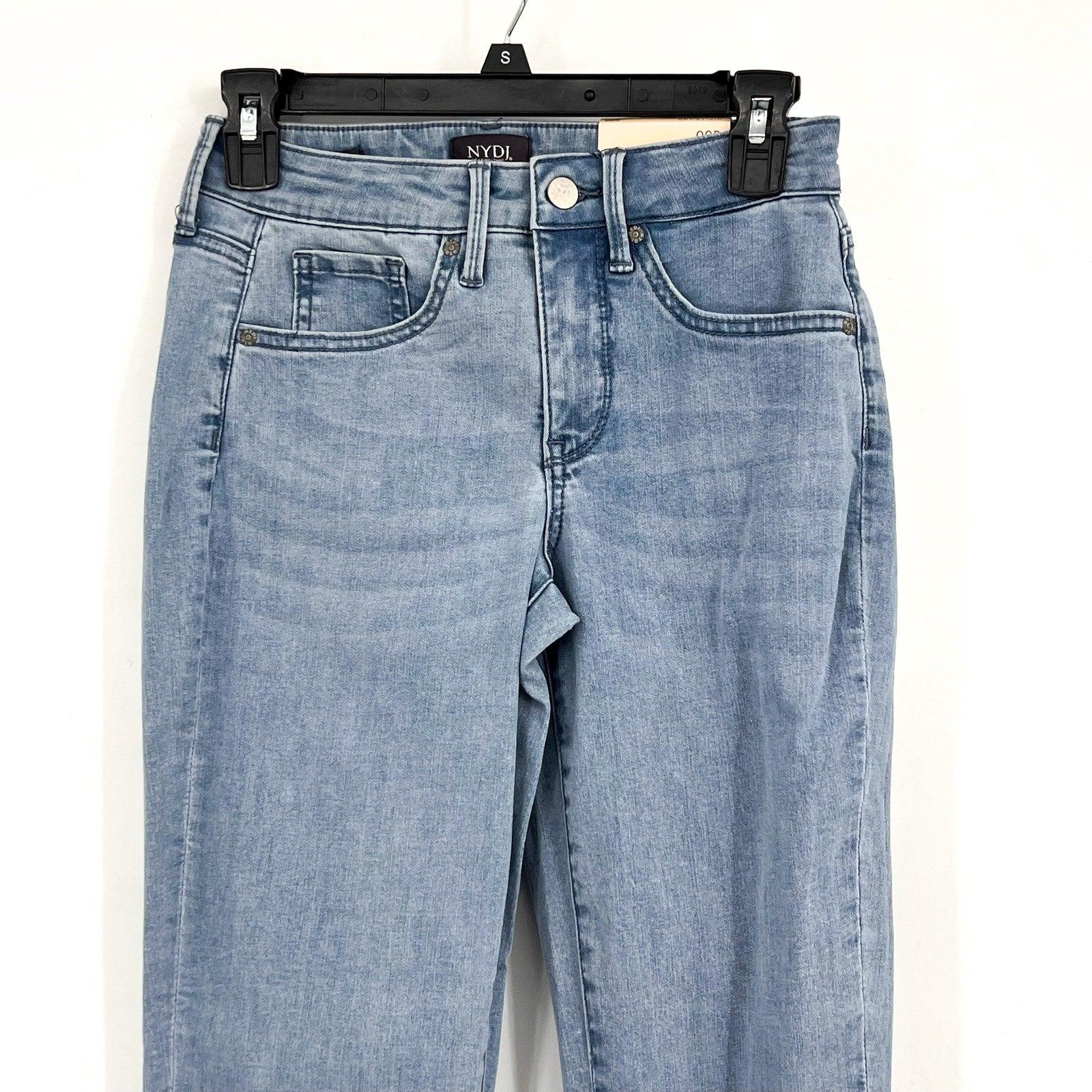 NYDJ Womens Margot Girlfriend Jeans Size 00 PETITE Kingston Blue NWT