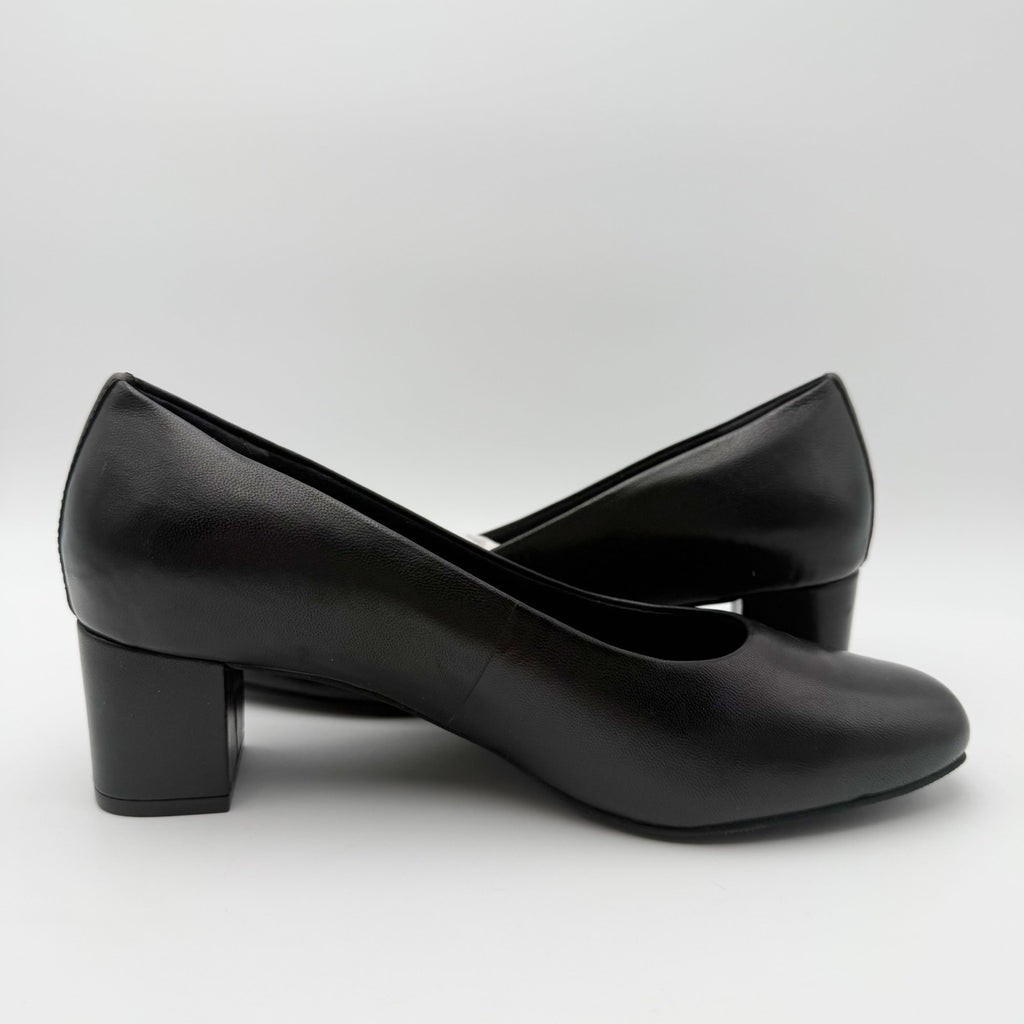 Trotters Womens Daria Pumps Size 9 WW Black Leather Heels NIB