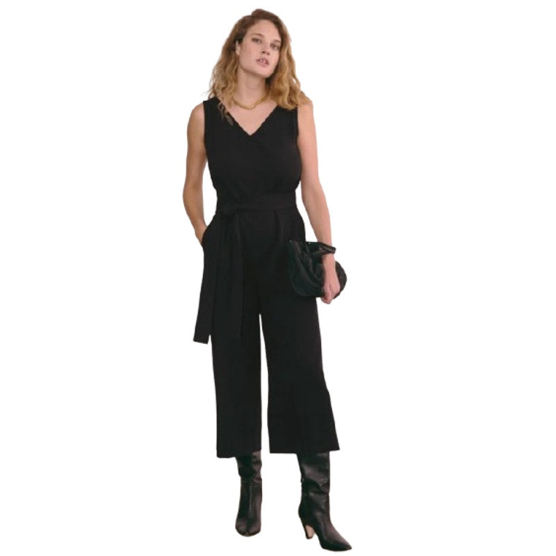 EVERLANE Women's The Ultimate Jumpsuit Size 6 Black Belted Wide Leg NWT