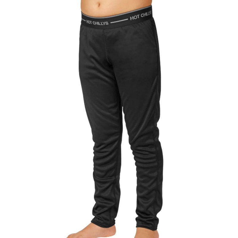 HOT CHILLYS Youth Boy's Peach Skins Base Layer Bottom Medium Black NWT