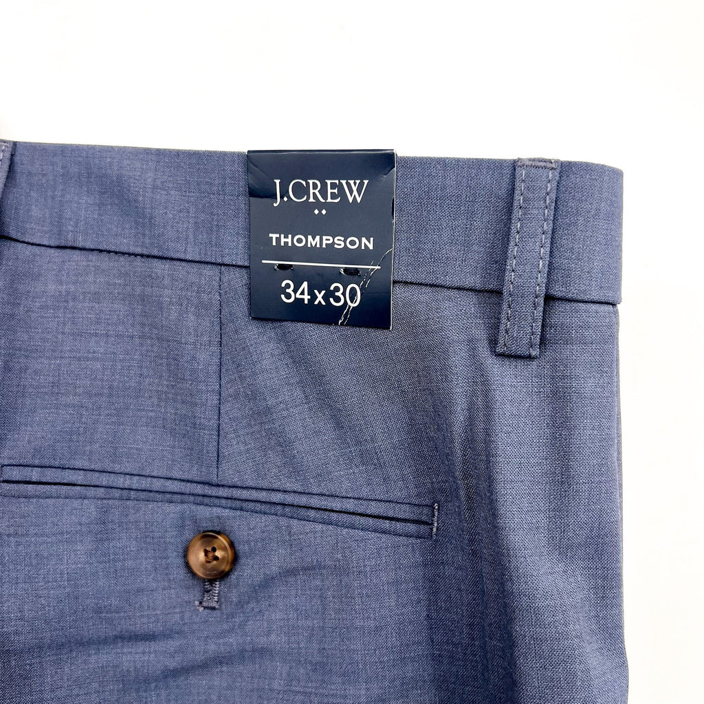 J.CREW Men's Four Season Thompson Dreass Pants 34x30 Blue Wool AP879 NWT