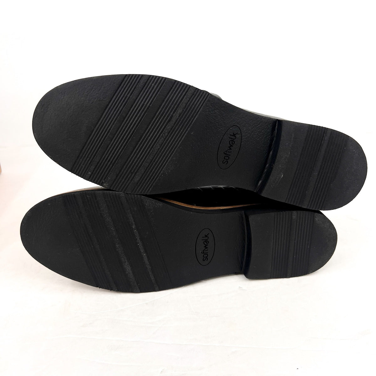 SOFTWALK Women's Walsh Slip On Loafers Size 7.5 NARROW Black Croco Leather NIB