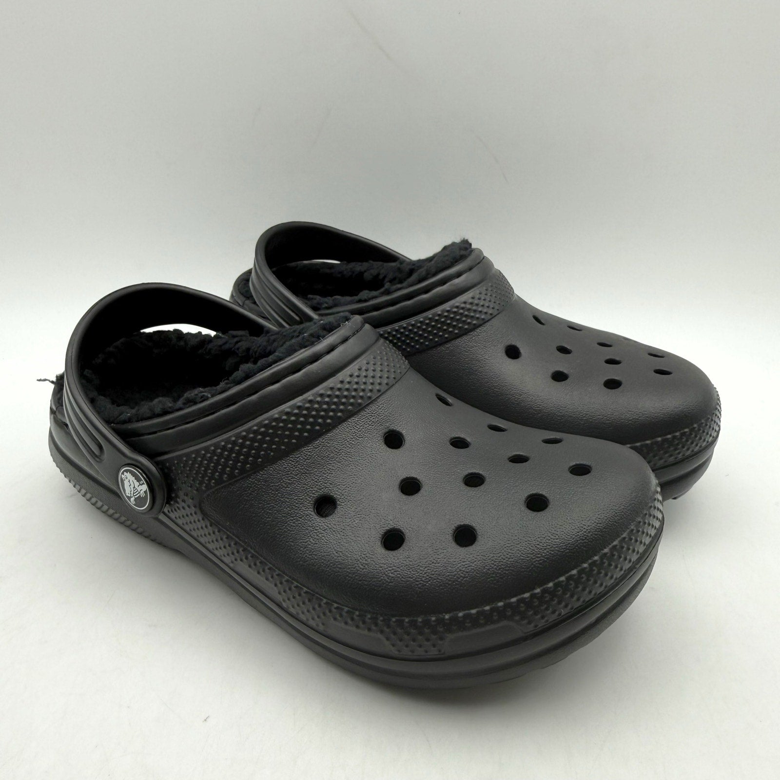 Crocs Kids Classic Lined Clogs C13 EU 30.5 Black Lightweight NWT