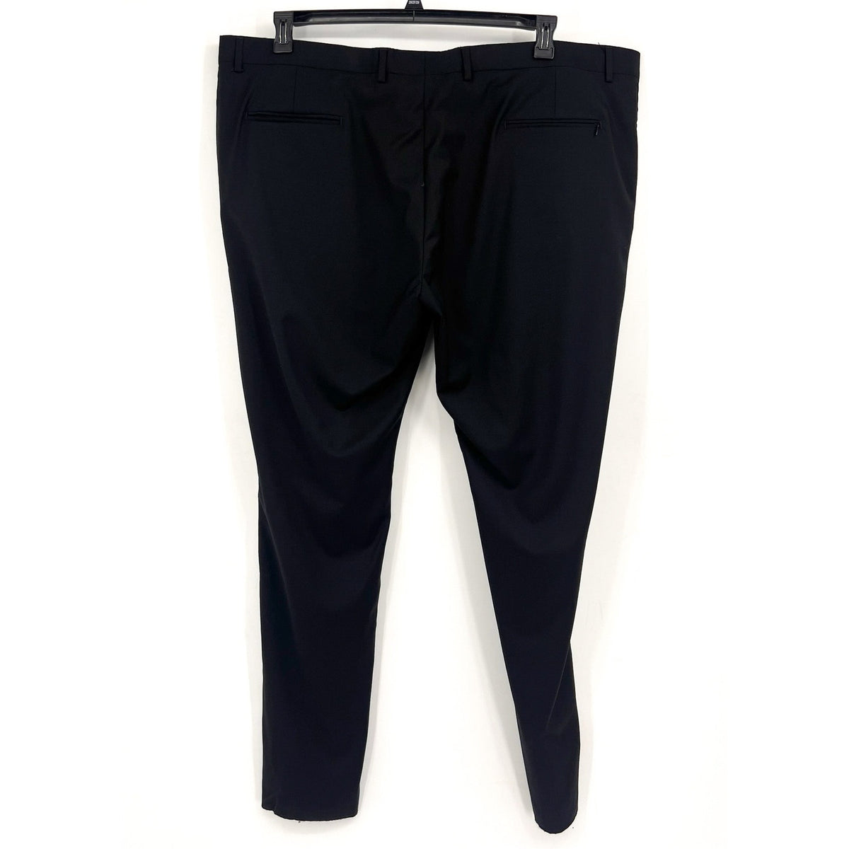 NORDSTROM Men's Trim Fit Dress Pants 48R Black Stretch Wool Tech-Smart NWT
