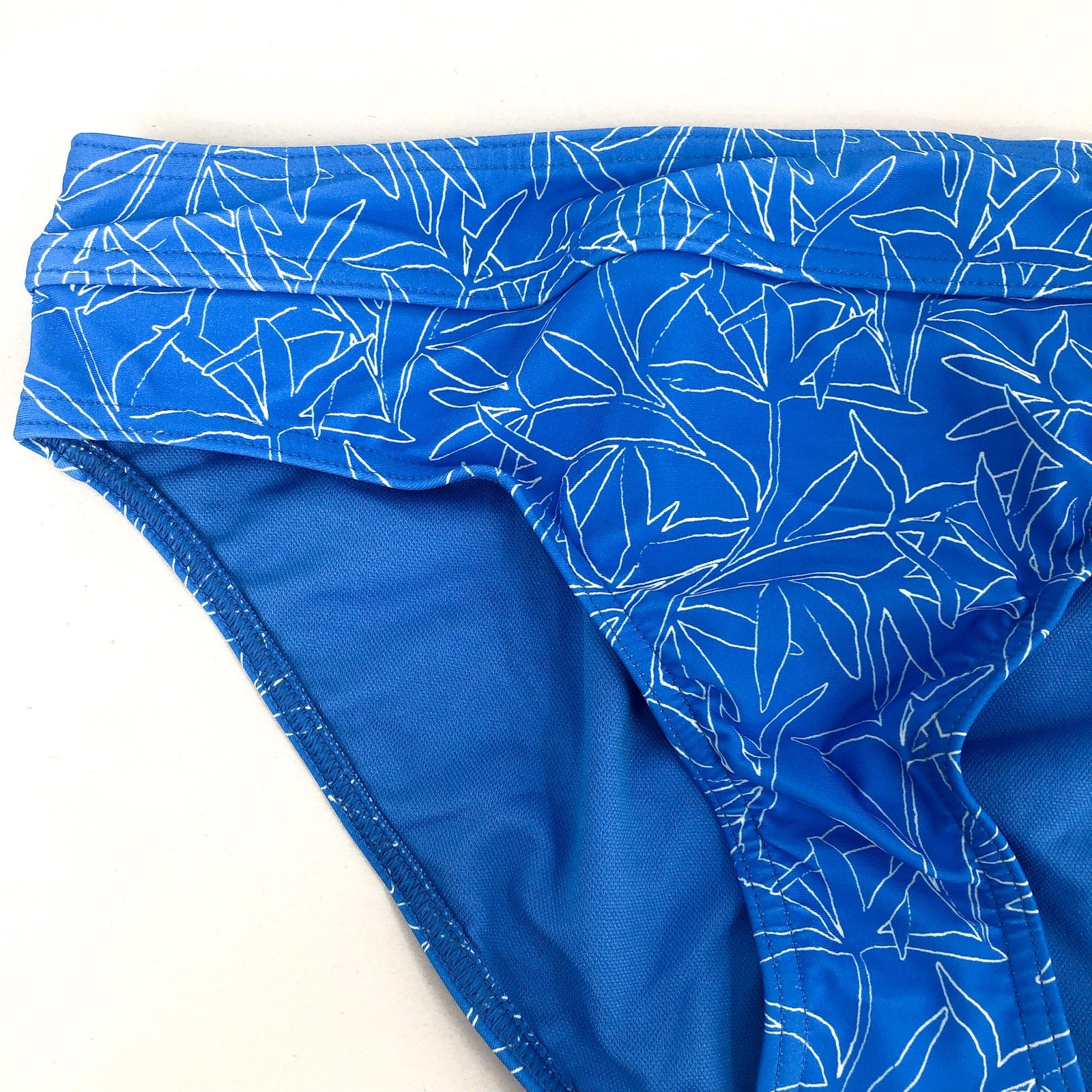 PRANA Women's Ramba Bikini Bottom Large Blue Floret Print UPF 50 NWT