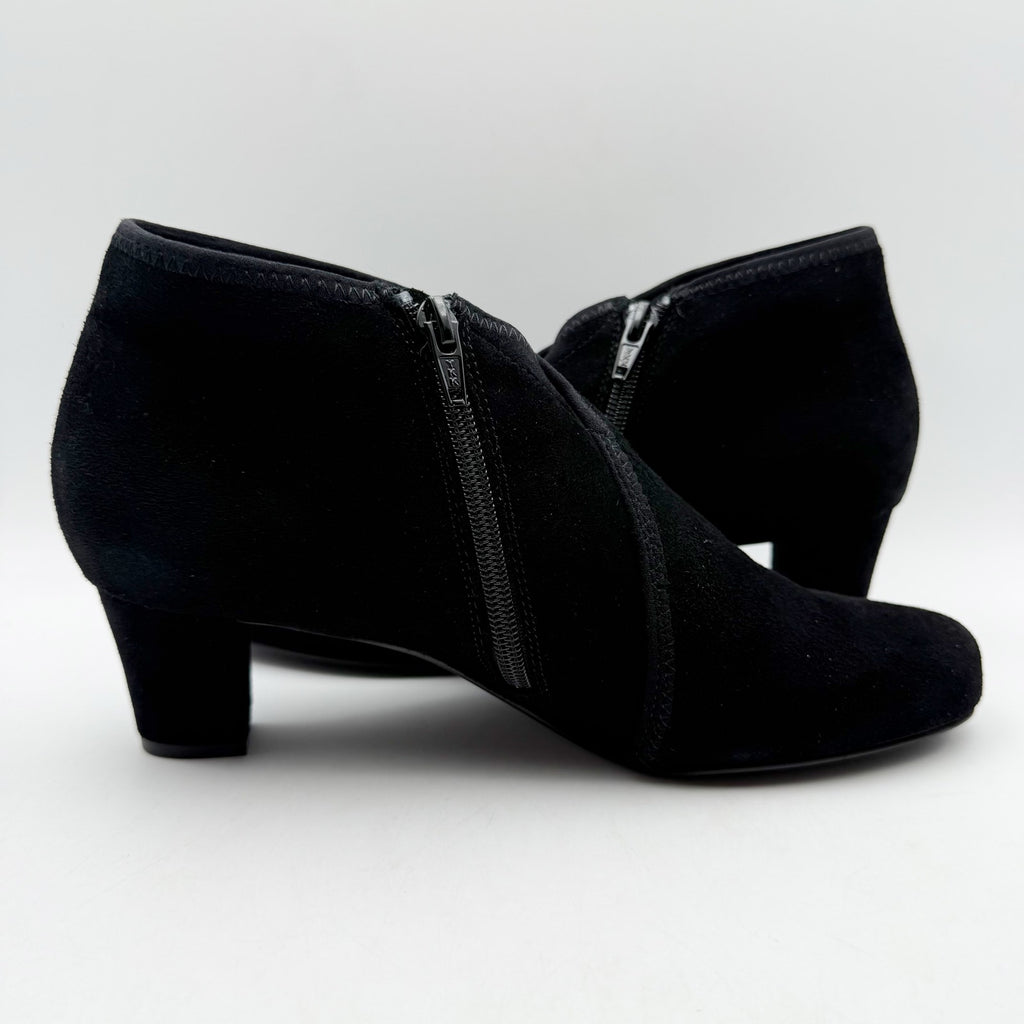 David Tate Womens Anna Bootie US 9.5 M Black Suede Ankle NIB