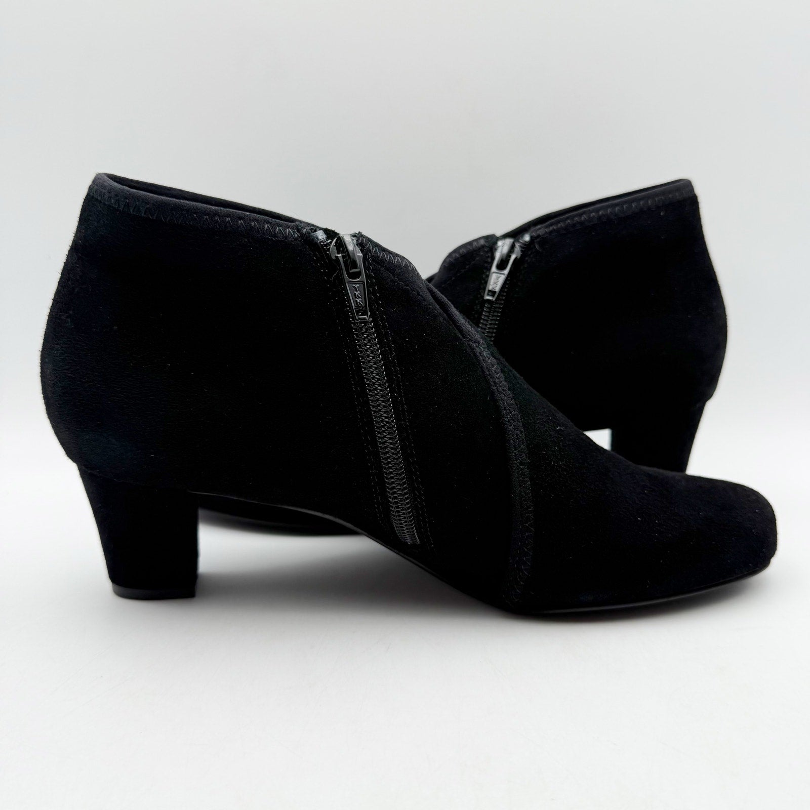 David Tate Womens Anna Bootie US 9.5 M Black Suede Ankle NIB